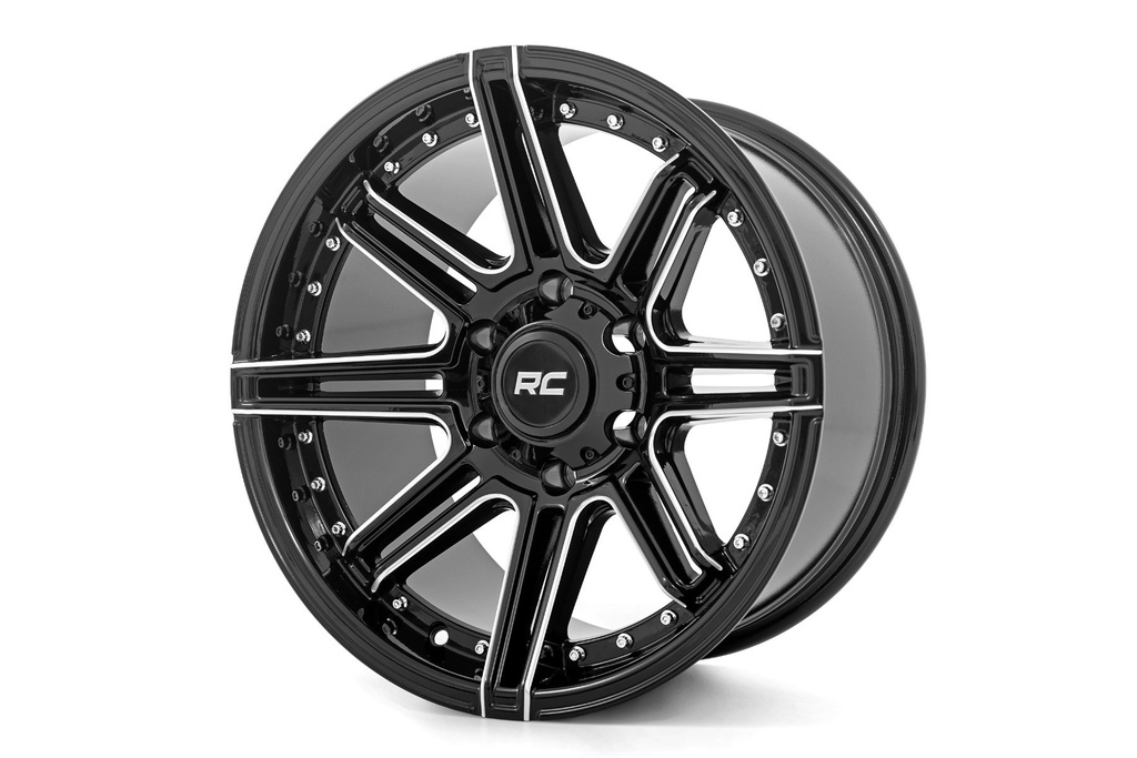 Rough Country 88 Series Wheel | One-Piece | Gloss Black | 20x10 | 8x6.5 | -19mm