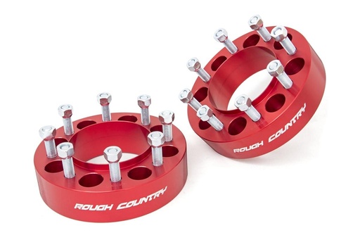 [1094ARED] 2 Inch Wheel Spacers | 8x170 | Red | Ford F-250/F-350 Super Duty 4WD (03-24)
