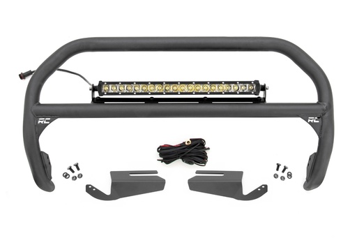 [51103] Nudge Bar | 20 Inch Chrome Single Row LED | OE Modular Steel | Ford Bronco (21-24)