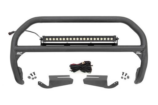 [51102] Nudge Bar | 20 Inch BLK DRL Single Row LED | OE Modular Steel | Ford Bronco (21-24)