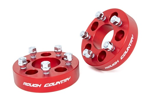 [1090RED] 1.5 Inch Wheel Spacers| 5x4.5 | Red | Jeep Cherokee XJ/Comanche MJ/Wrangler TJ 