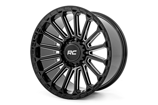 [97221010] Rough Country 97 Series Wheel | One-Piece | Gloss Black | 22x10 | 8x6.5 | -19mm