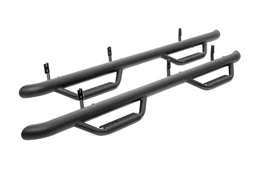 [RCT1360] Cab Length Nerf Step Bar; 3 in. Dia.; Textured Black; 74 in. Long;