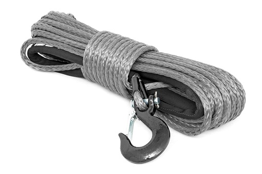 [RS117] Synthetic Rope | 3/8 Inch | 85 Ft Length | Gray