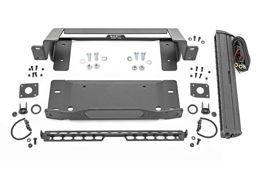 [51068] High Winch Mount | All Models | 20 Inch Black Single Row LED | DRL | Ford Bronco (21-24)