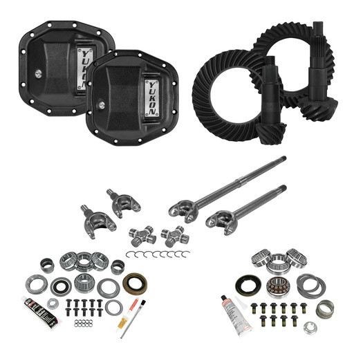 [YGK076STG3] JL NON-RUBICON M220 REAR/ M186 FRONT, STAGE 3 GEAR KIT PACKAGE, 3.73, F&R COVER & 4340 FRONT AXLES
